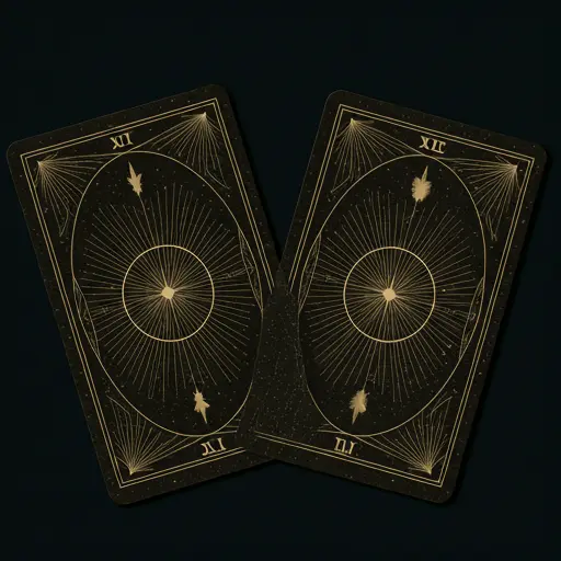 Serene tarot reading altar with cards and sacred objects